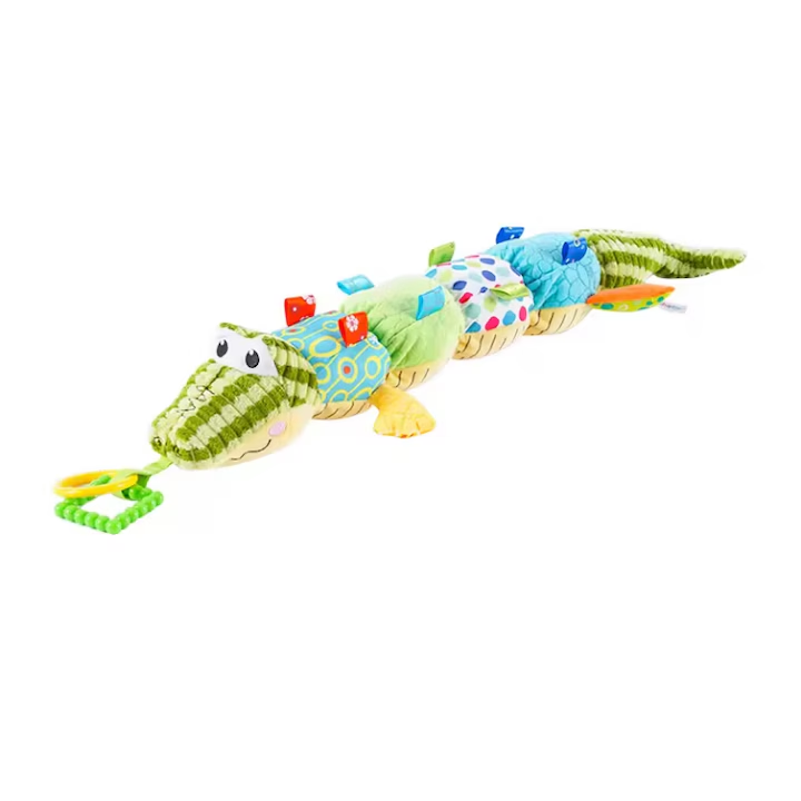 Jucărie de pluș Rilu Crocodilu — tummy time & măsurare înălțime