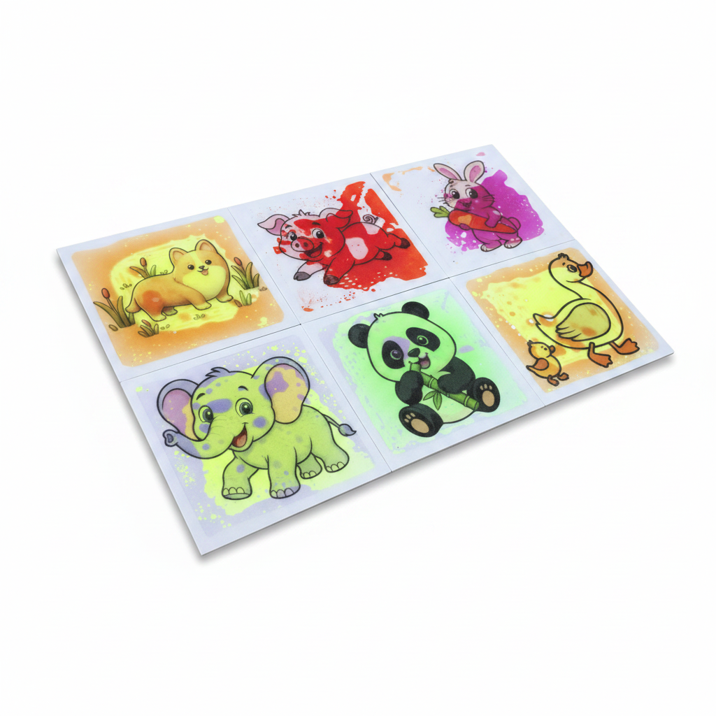 Set 4 covorașe Montessori cu lichid - Animăluțe